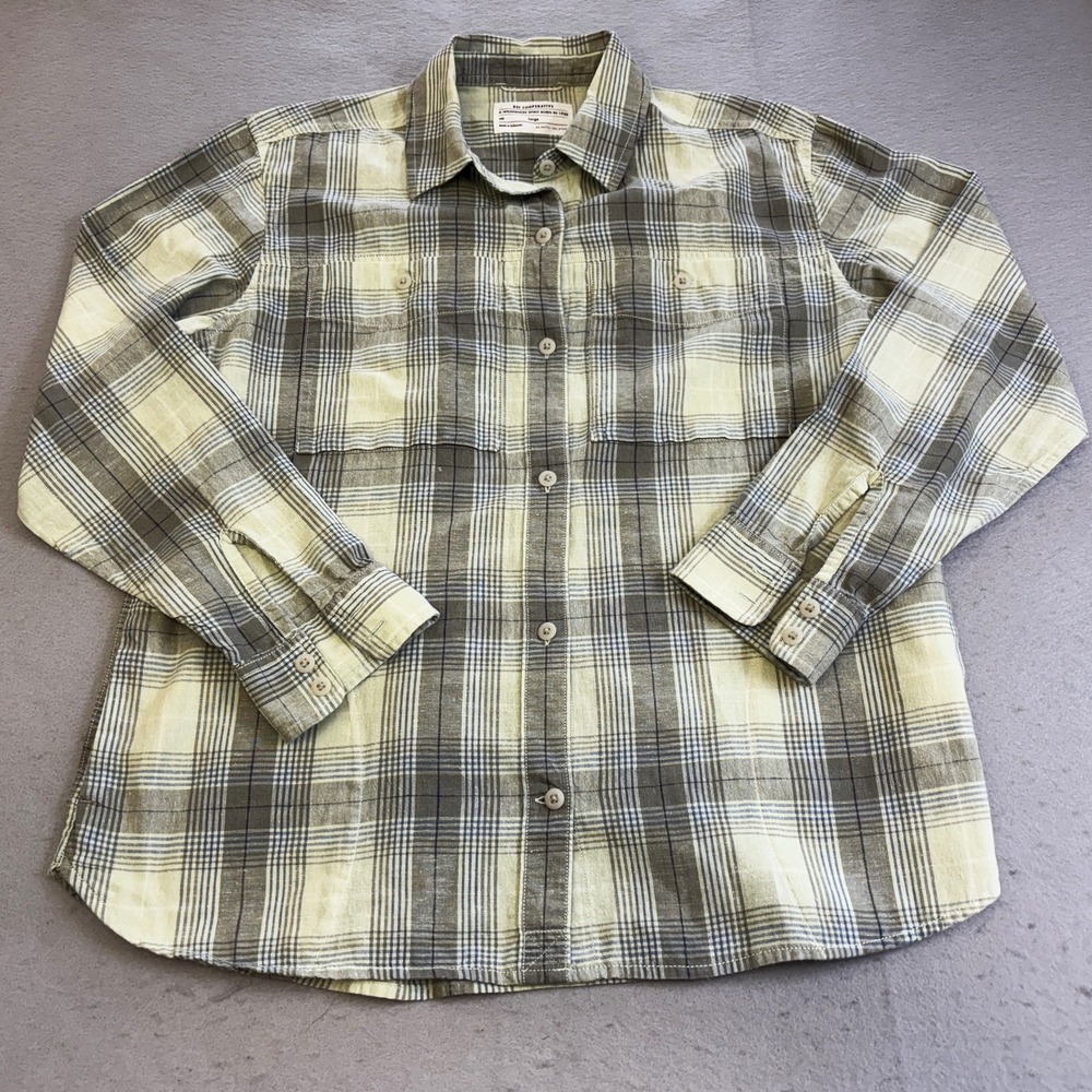 REI Cooperative Plaid Button Up Shirt Womens Large Gray Casual Outdoors Gorpcore